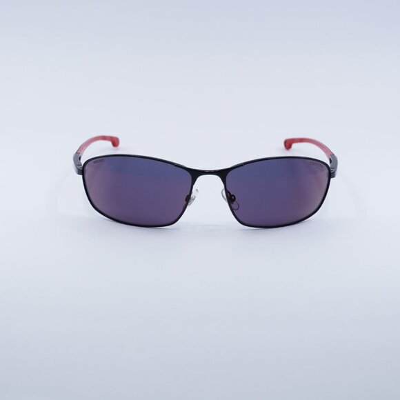 Carrera CARDUC 006/S 0OIT AO Sunglasses Black/Red Rectangle Frame, Red Lenses - Picture 4 of 10